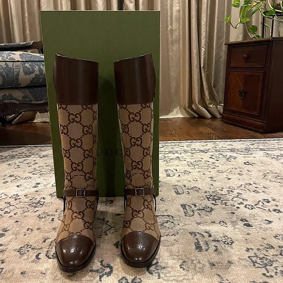 Gucci GG Canvas Horsebit Boot - Picture 1 of 7